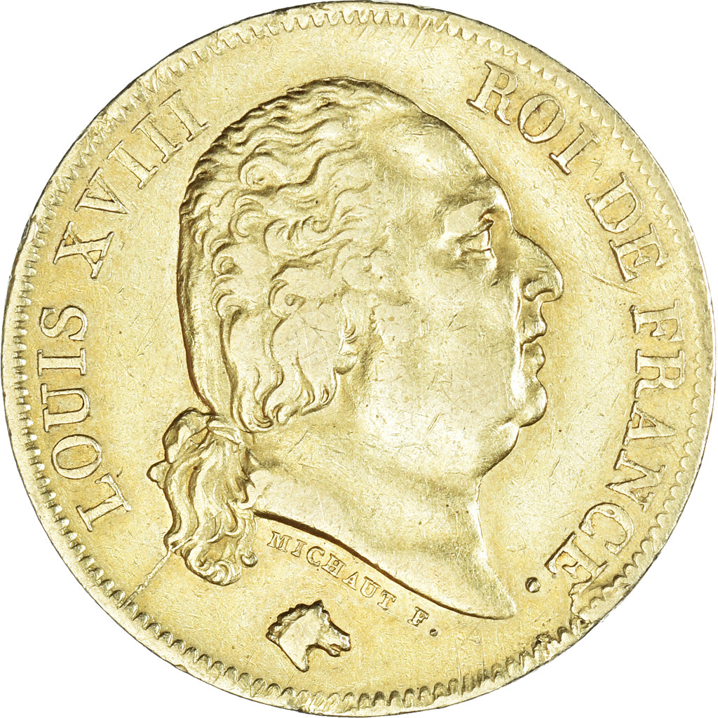 Monnaie, France, Louis XVIII, 40 Francs, 1818, Lille, TTB, Or, Gadoury:1092
