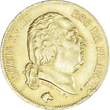Monnaie, France, Louis XVIII, 40 Francs, 1818, Lille, TTB, Or, Gadoury:1092