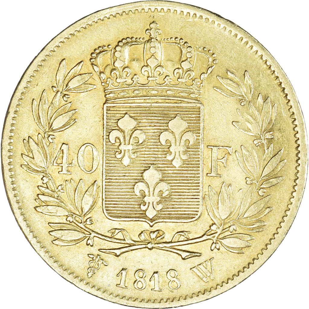 Monnaie, France, Louis XVIII, 40 Francs, 1818, Lille, TTB, Or, Gadoury:1092