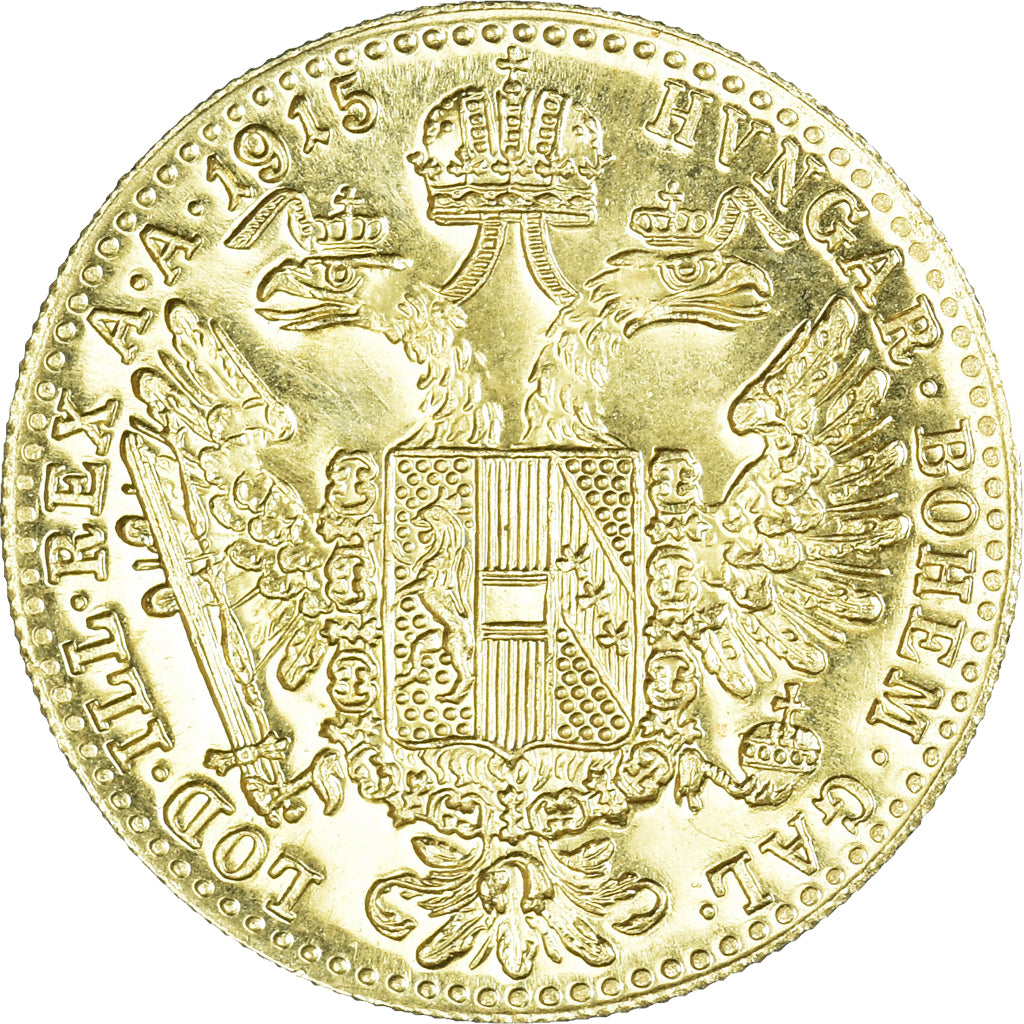 Moneta, Austria, Franz Joseph I, Ducat, 1915, Restrike, SPL, Oro, KM:2267