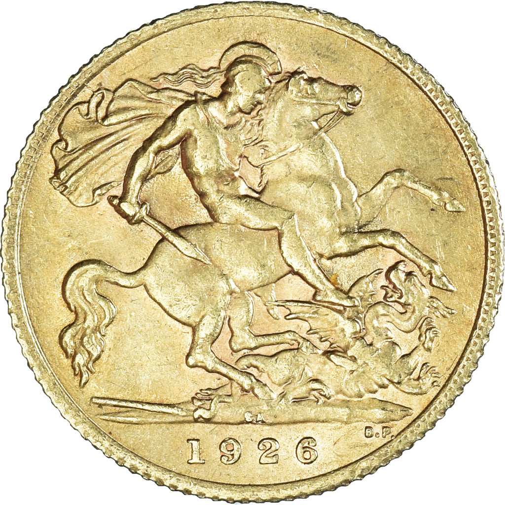 Moneda, Sudáfrica, George V, 1/2 Sovereign, 1926, Pretoria, MBC+, Oro, KM:20