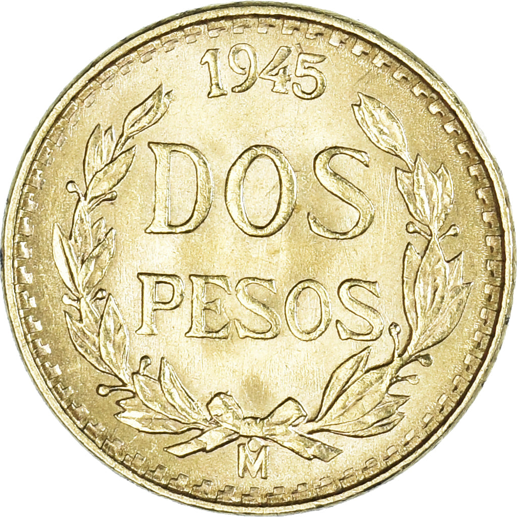 Münze, Mexiko, 2 Pesos, 1945, Mexico City, VZ, Gold, KM:461