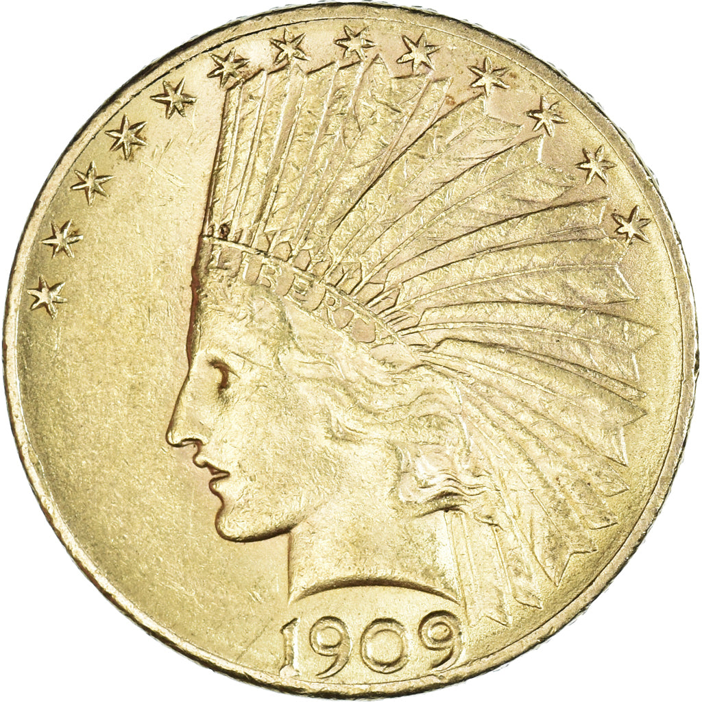 Münze, Vereinigte Staaten, Indian Head, $10, Eagle, 1909, Denver, VZ, Gold