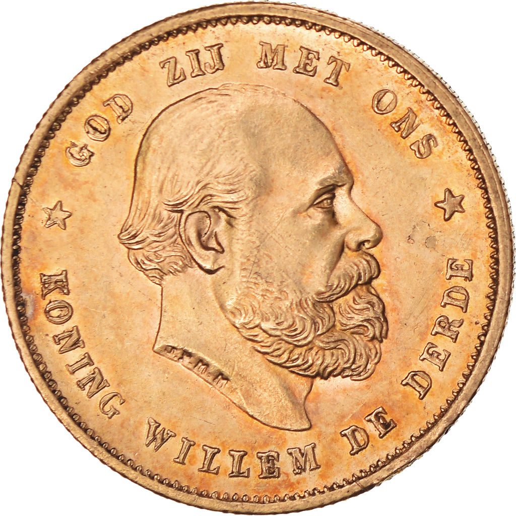 Monnaie, Pays-Bas, William III, 10 Gulden, 1889, Utrecht, SUP, Or, KM:106