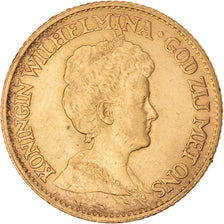 Coin, Netherlands, Wilhelmina I, 10 Gulden, 1912, AU(55-58), Gold, KM:149