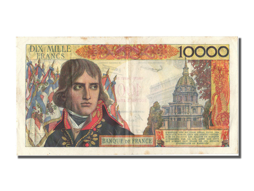 Billete, Francia, 100 Nouveaux Francs on 10,000 Francs, 1955-1959 Overprinted