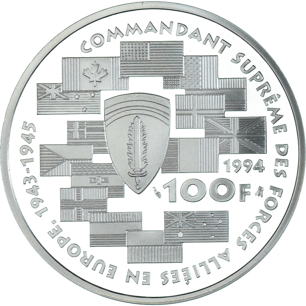 Coin, France, 100 Francs, 1994, MS(64), Silver, KM:1042, Gadoury:C83
