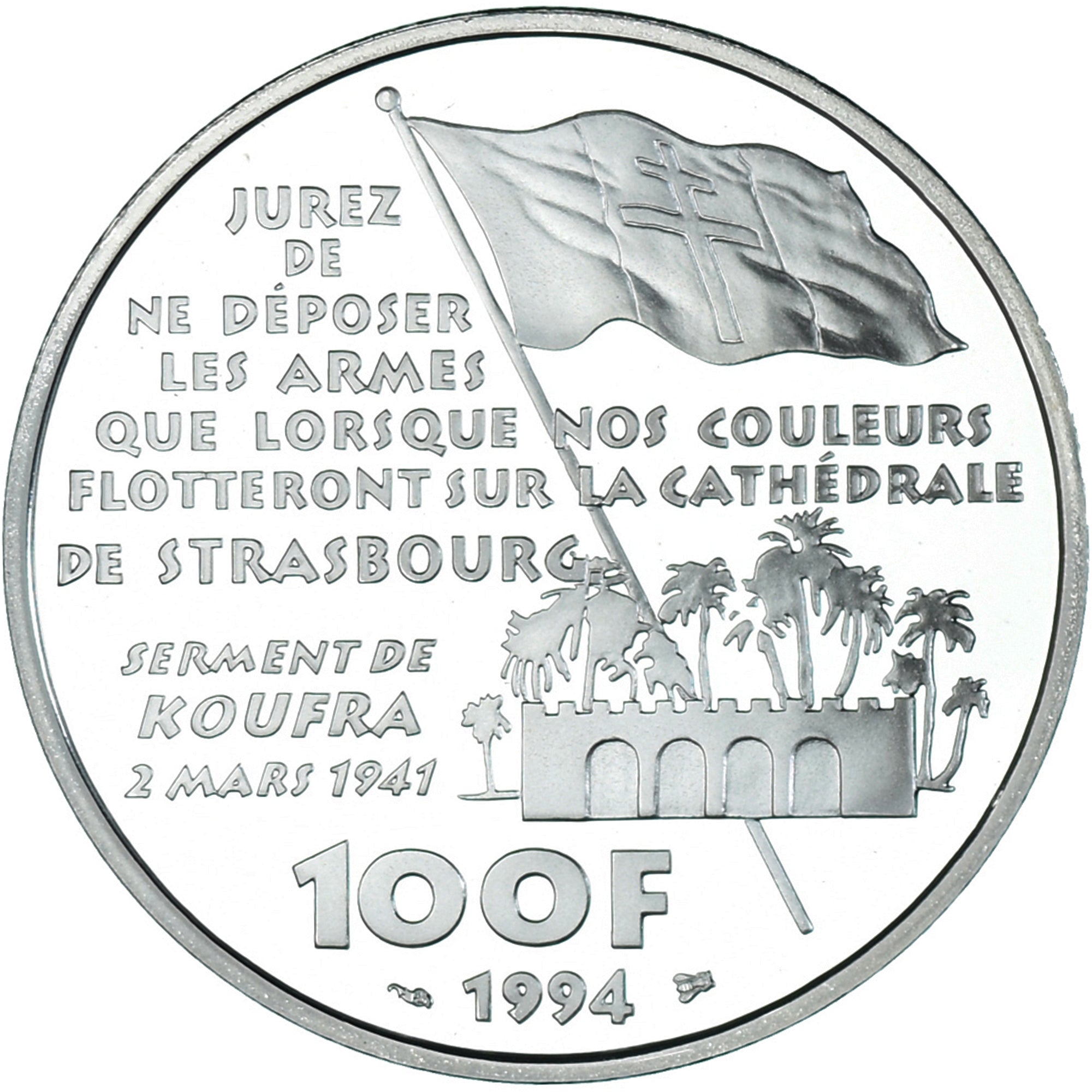 Coin, France, 100 Francs, 1994, MS(64), Silver, KM:1039, Gadoury:C73
