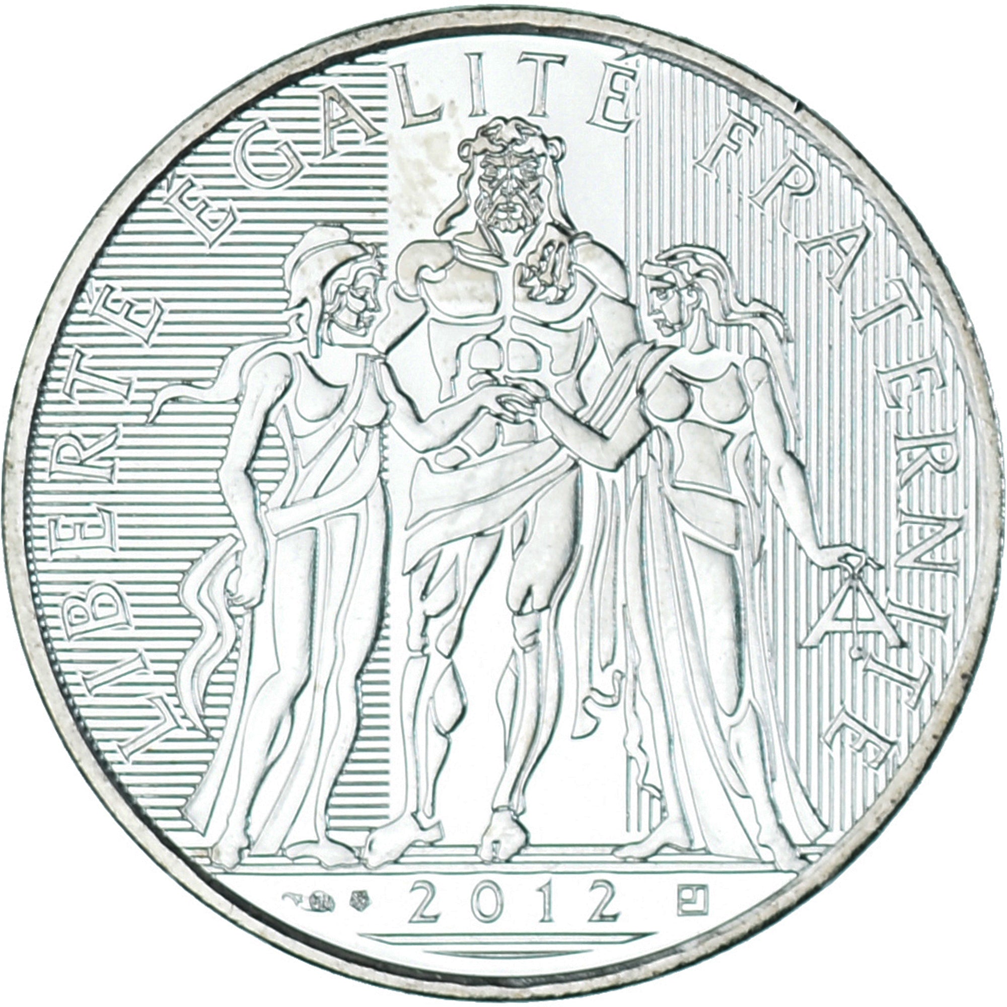 France, 10 Euro, 2012, Hercule, MS(63), Silver, Gadoury:EU516