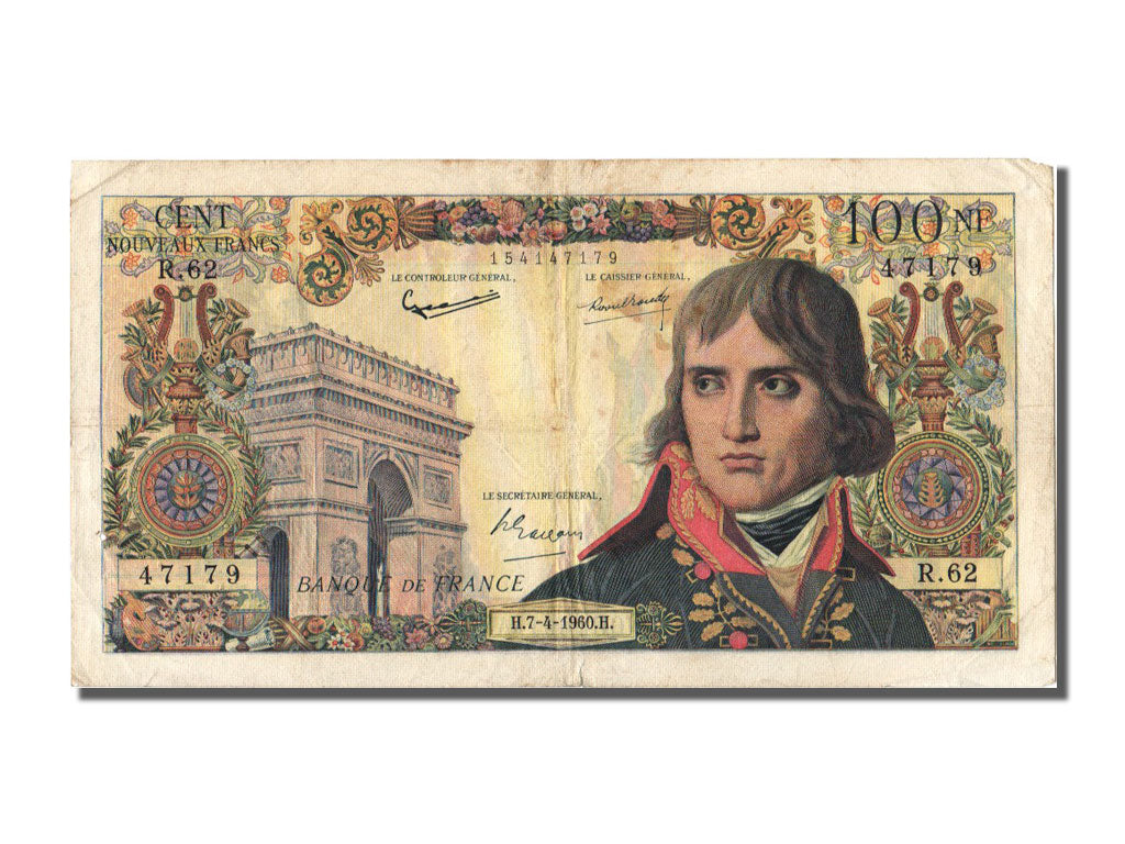Francia, 100 Nouveaux Francs, 100 NF 1959-1964 ''Bonaparte'', 1960, KM:144a,...