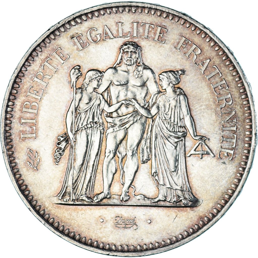 Coin, France, Hercule, 50 Francs, 1974, Paris, AU(55-58), Silver, KM:941.1