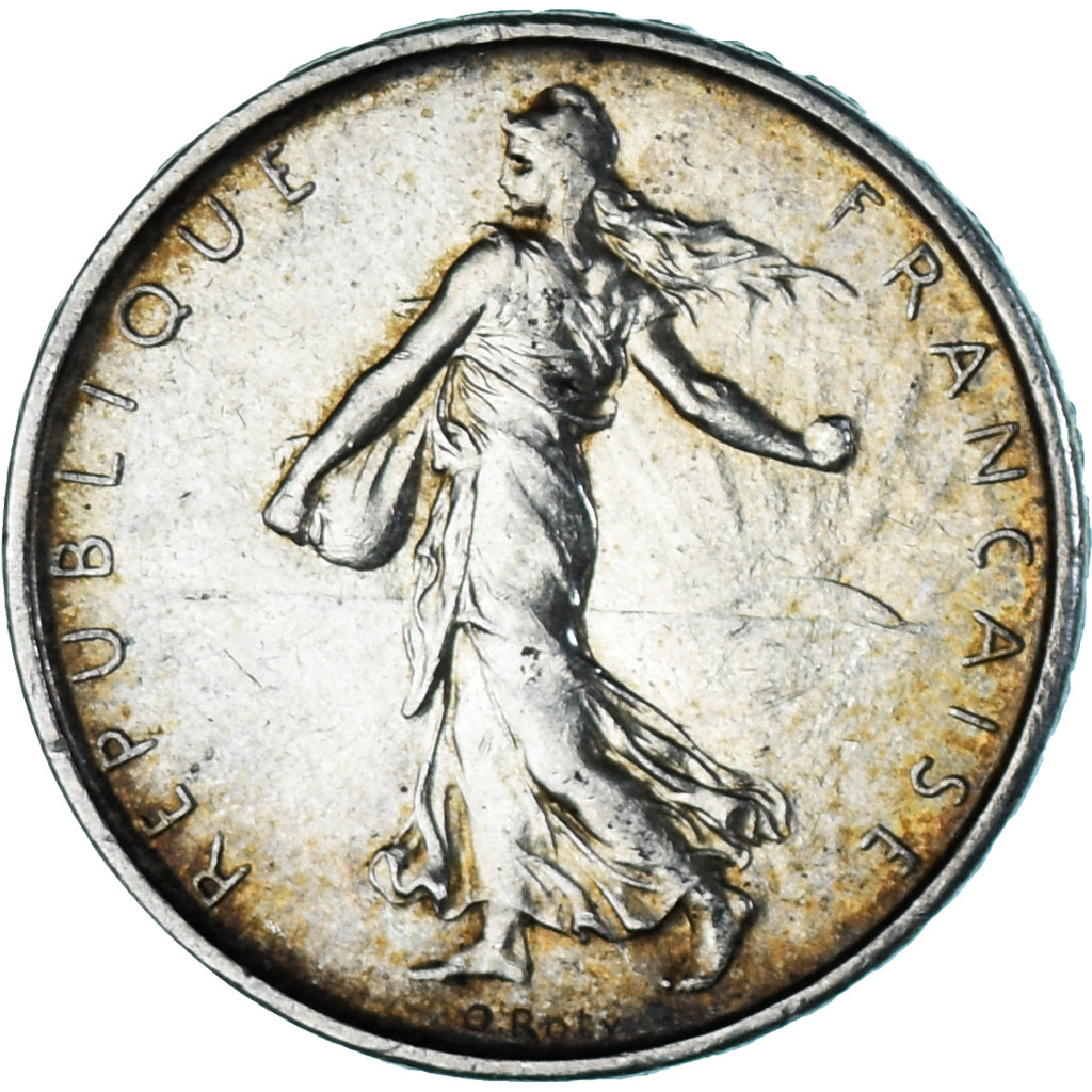 Moeda, França, Semeuse, 5 Francs, 1962, AU(50-53), Prata, KM:926, Gadoury:770
