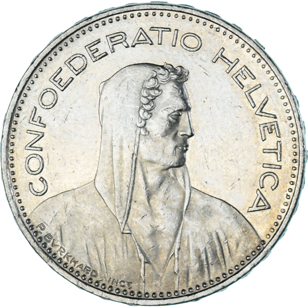 Coin, Switzerland, 5 Francs, 1996, Bern, MS(60-62), Copper-nickel, KM:40a.4