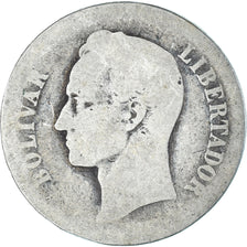 Munten, Venezuela, Gram 10, 2 Bolivares, 1926, G+, Zilver, KM:23