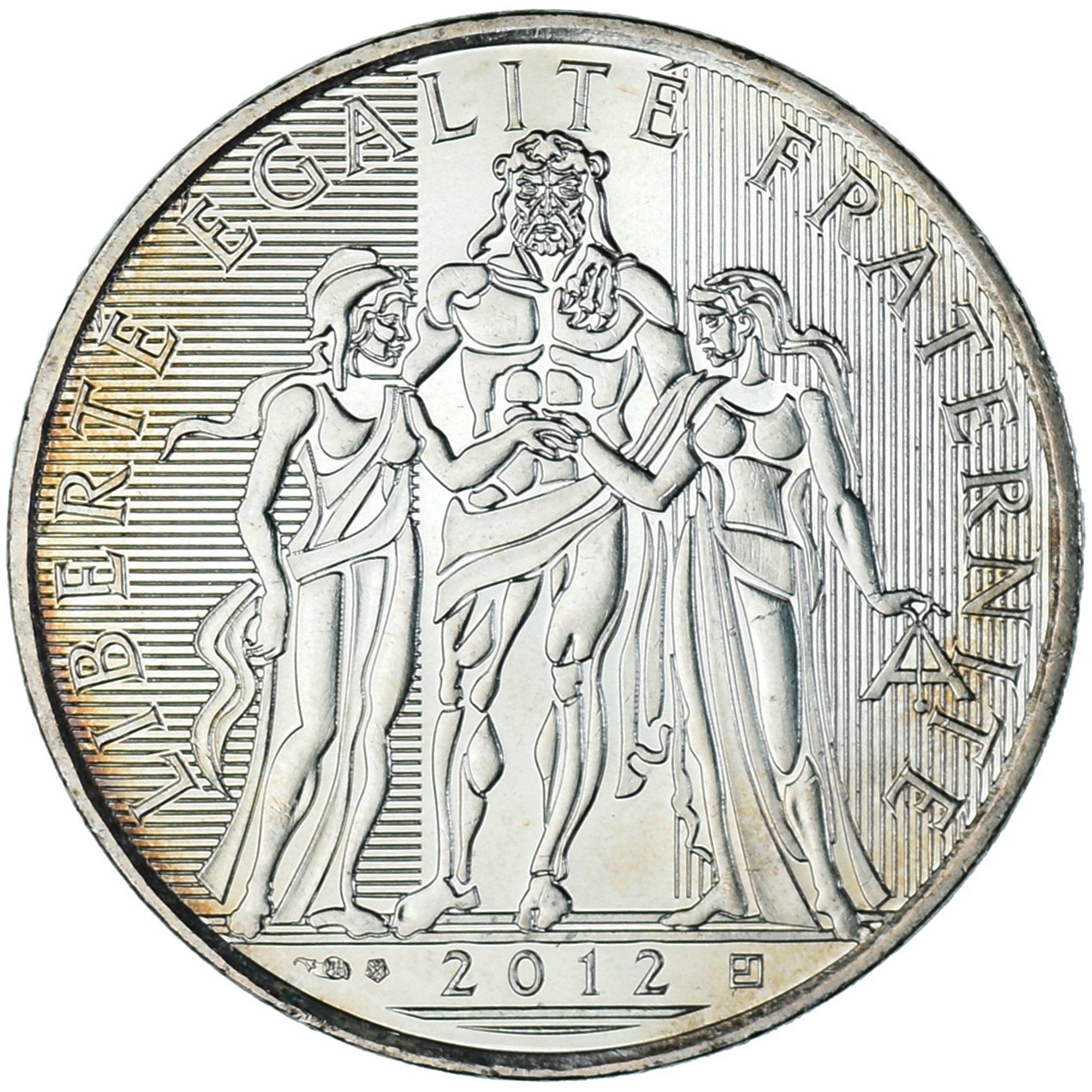 France, 10 Euro, 2012, Paris, Hercule, SUP+, Argent, Gadoury:EU590, KM:2073