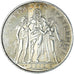 France, 10 Euro, 2012, Paris, Hercule, AU(55-58), Silver, KM:2073