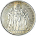 France, 10 Euro, 2012, Paris, Hercule, AU(55-58), Silver, KM:2073