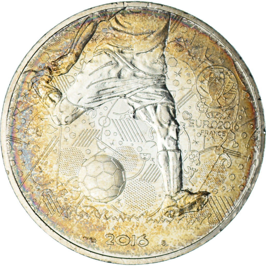 Francia, 10 Euro, 2016, Football, EBC+, Plata