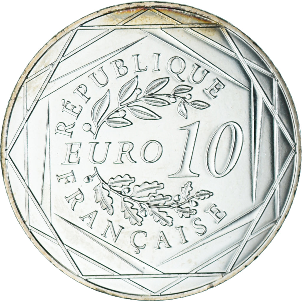 Francia, 10 Euro, 2016, Football, EBC+, Plata