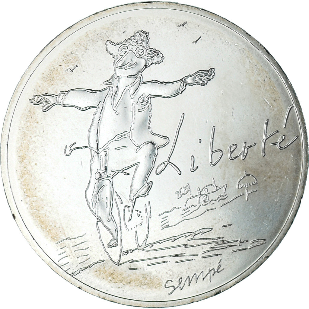 França, 10 Euro, 2014, Sempé Liberté Été, MS(63), Prata, Gadoury:EU717