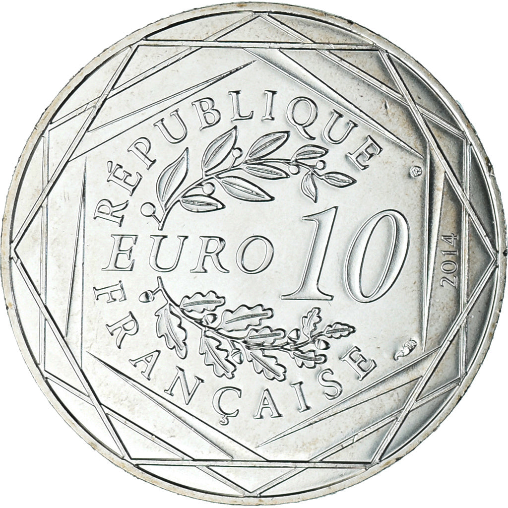 França, 10 Euro, 2014, Sempé Liberté Été, MS(63), Prata, Gadoury:EU717