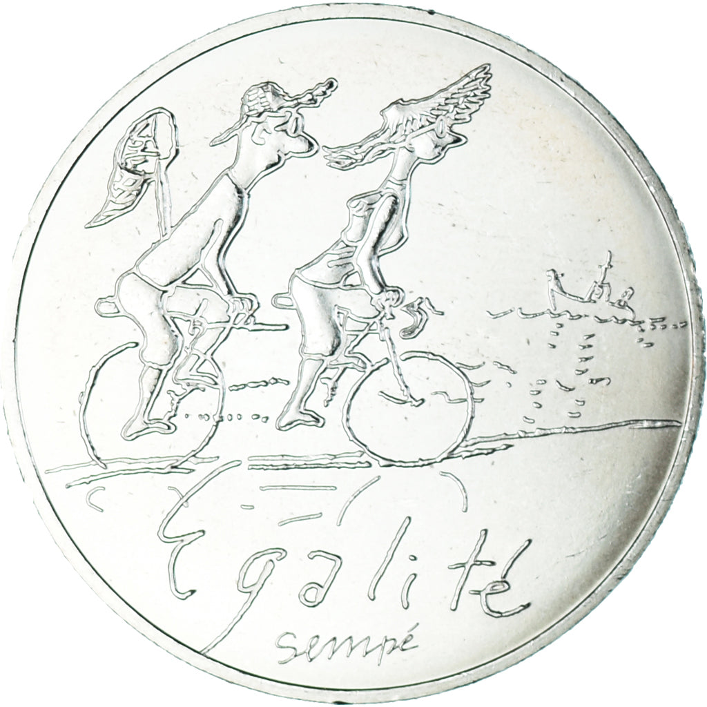 França, 10 Euro, 2014, Sempé Égalité Été, MS(64), Prata