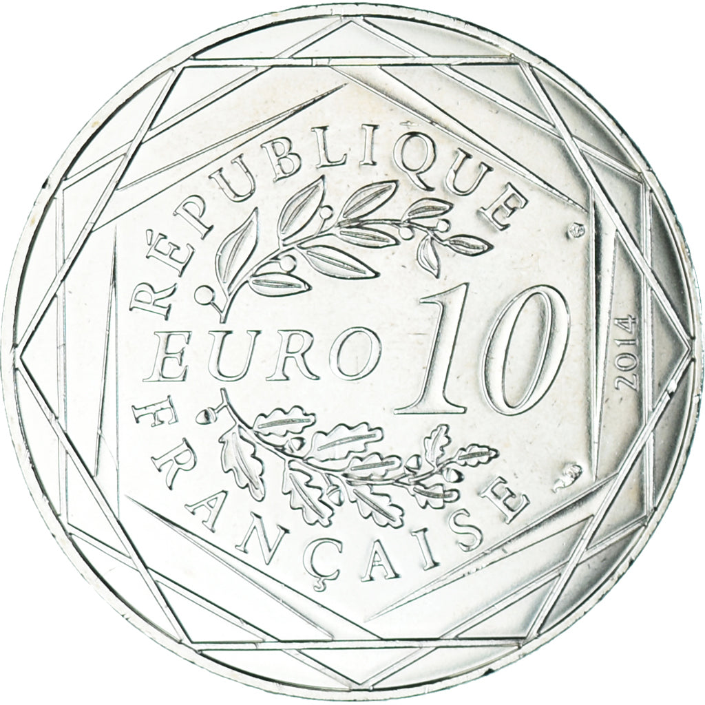 França, 10 Euro, 2014, Sempé Égalité Été, MS(64), Prata