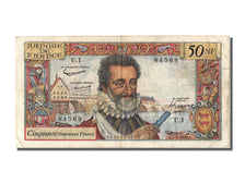 Banknot, Francja, 50 Nouveaux Francs, Henri IV, 1959, 1959-03-05, EF(40-45)