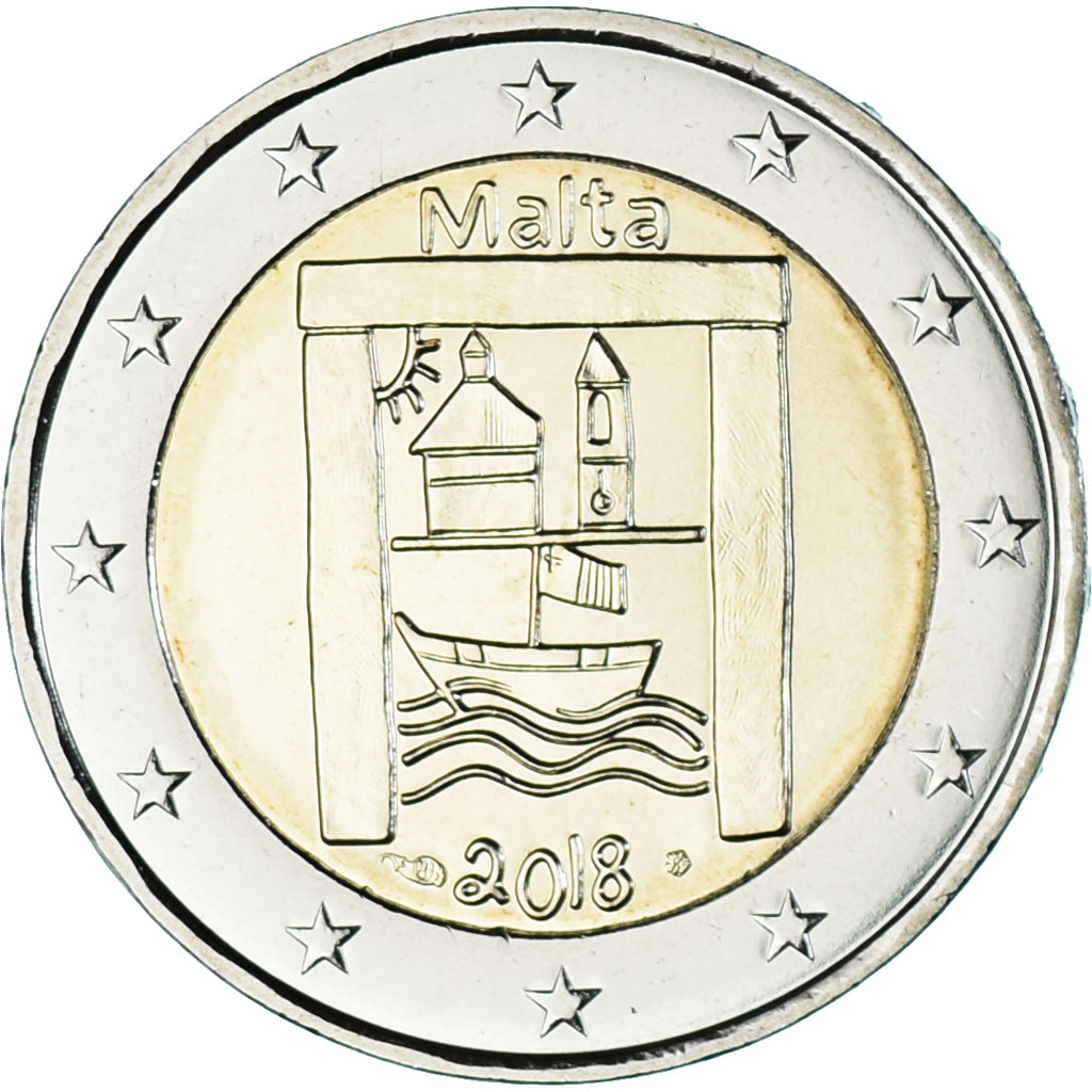 Malta, 2 Euro, 2018, From Children in solidarity, SPL+, Bi-metallico