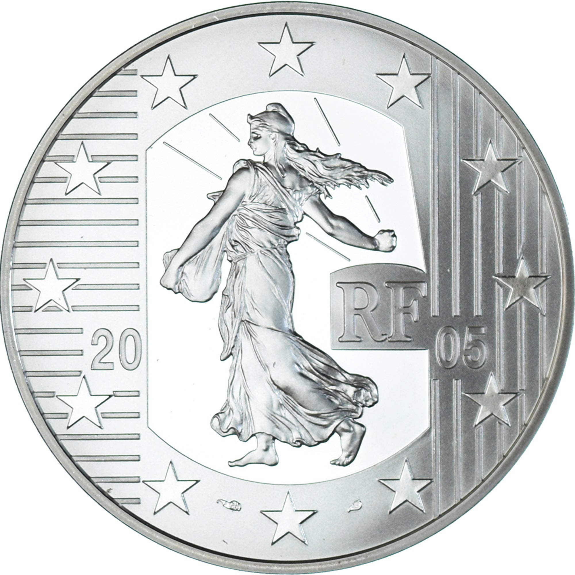 France, 1-1/2 Euro, 2005, Paris, BE, MS(65-70), Silver, KM:1436