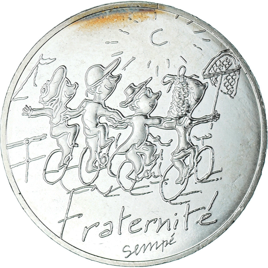 France, 10 Euro, 2014, Sempé Fraternité Été, SPL, Argent