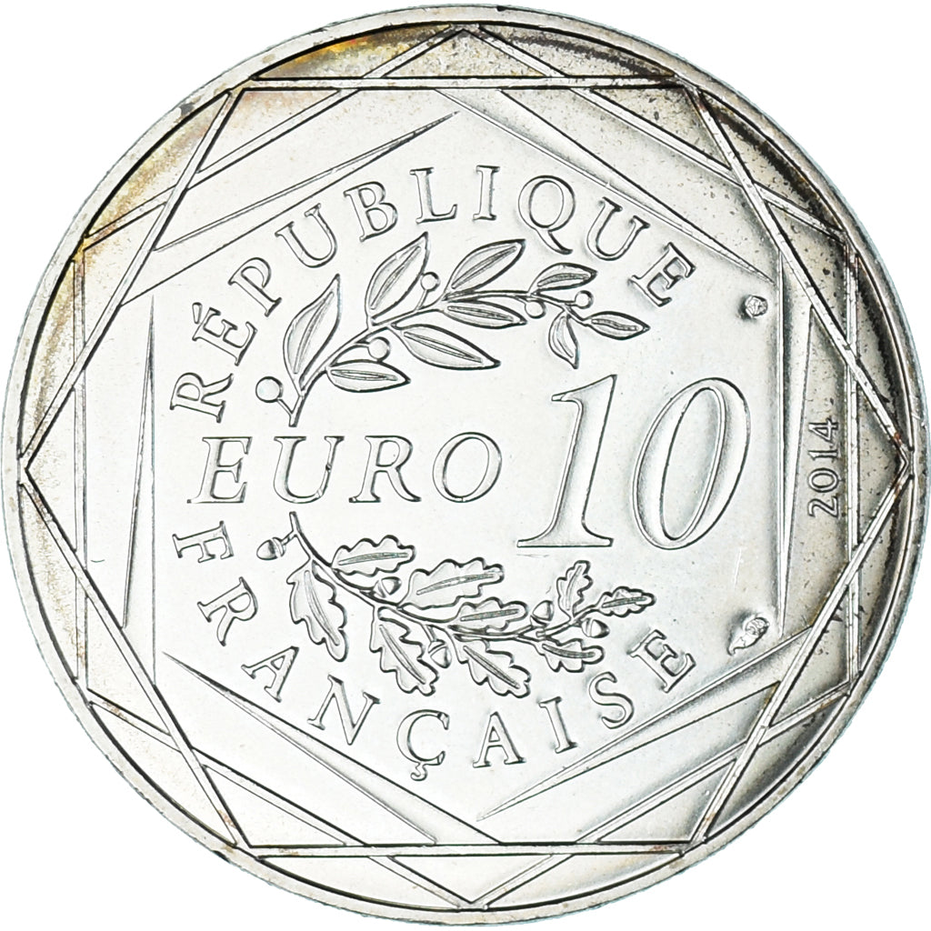 France, 10 Euro, 2014, Sempé Fraternité Été, SPL, Argent