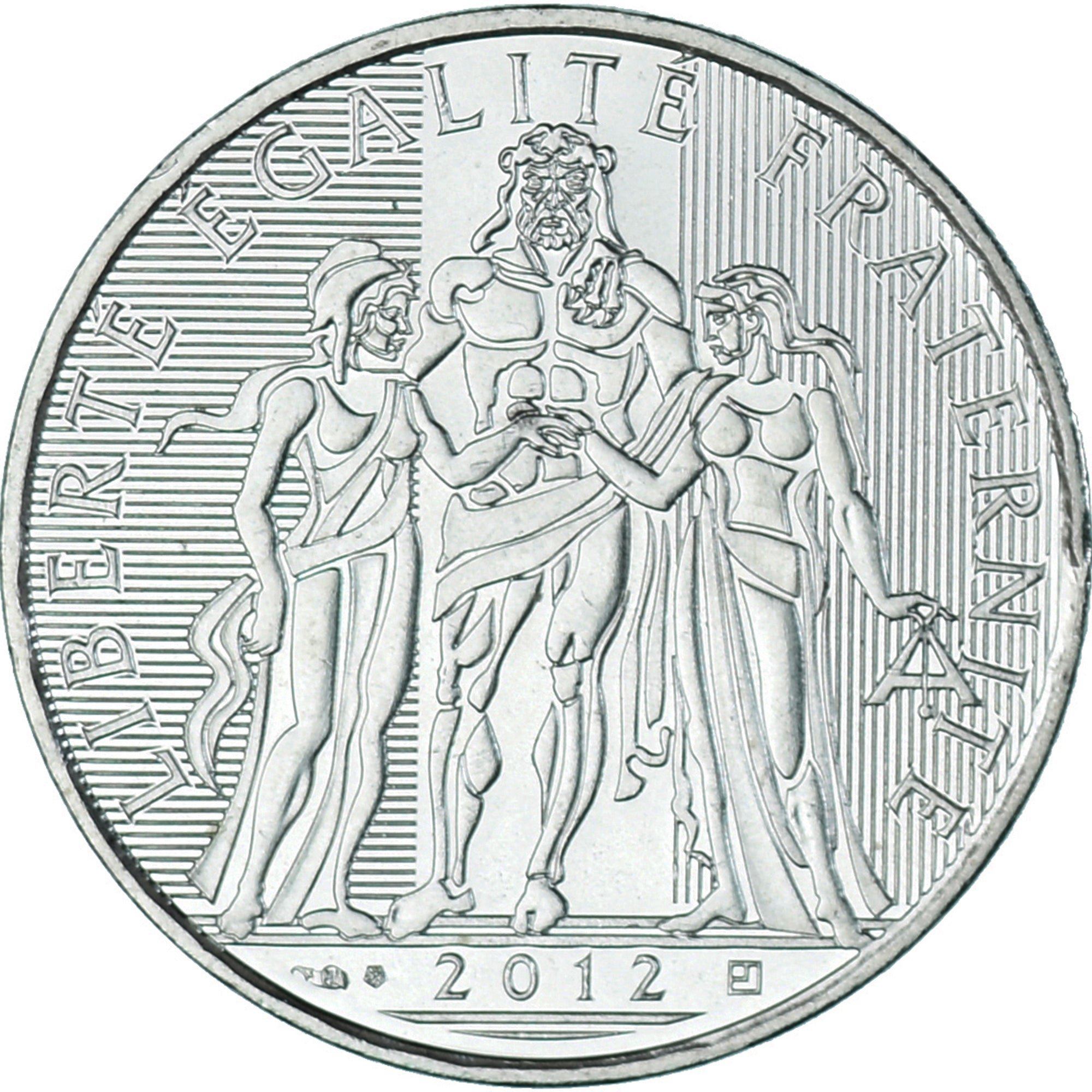 Francia, 10 Euro, 2012, Hercule, SC+, Plata