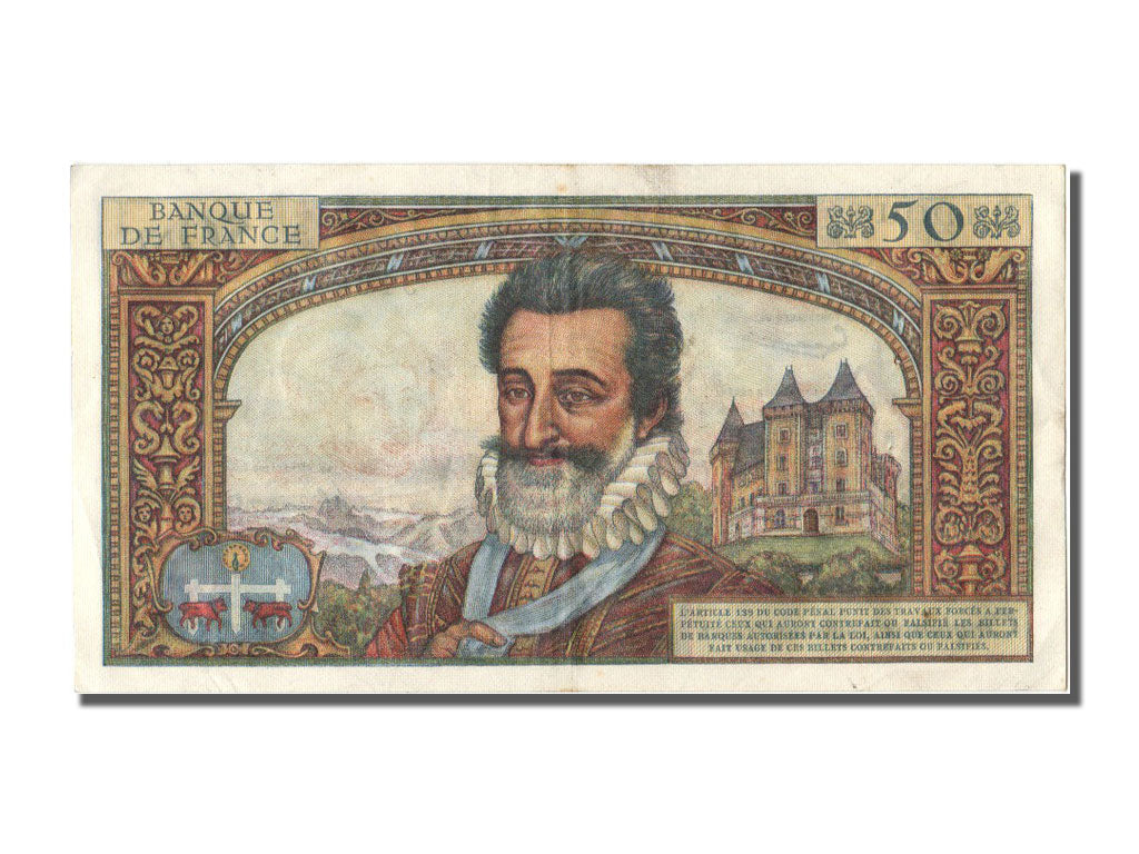 Geldschein, Frankreich, 50 Nouveaux Francs, 50 NF 1959-1961 ''Henri IV'', 1959