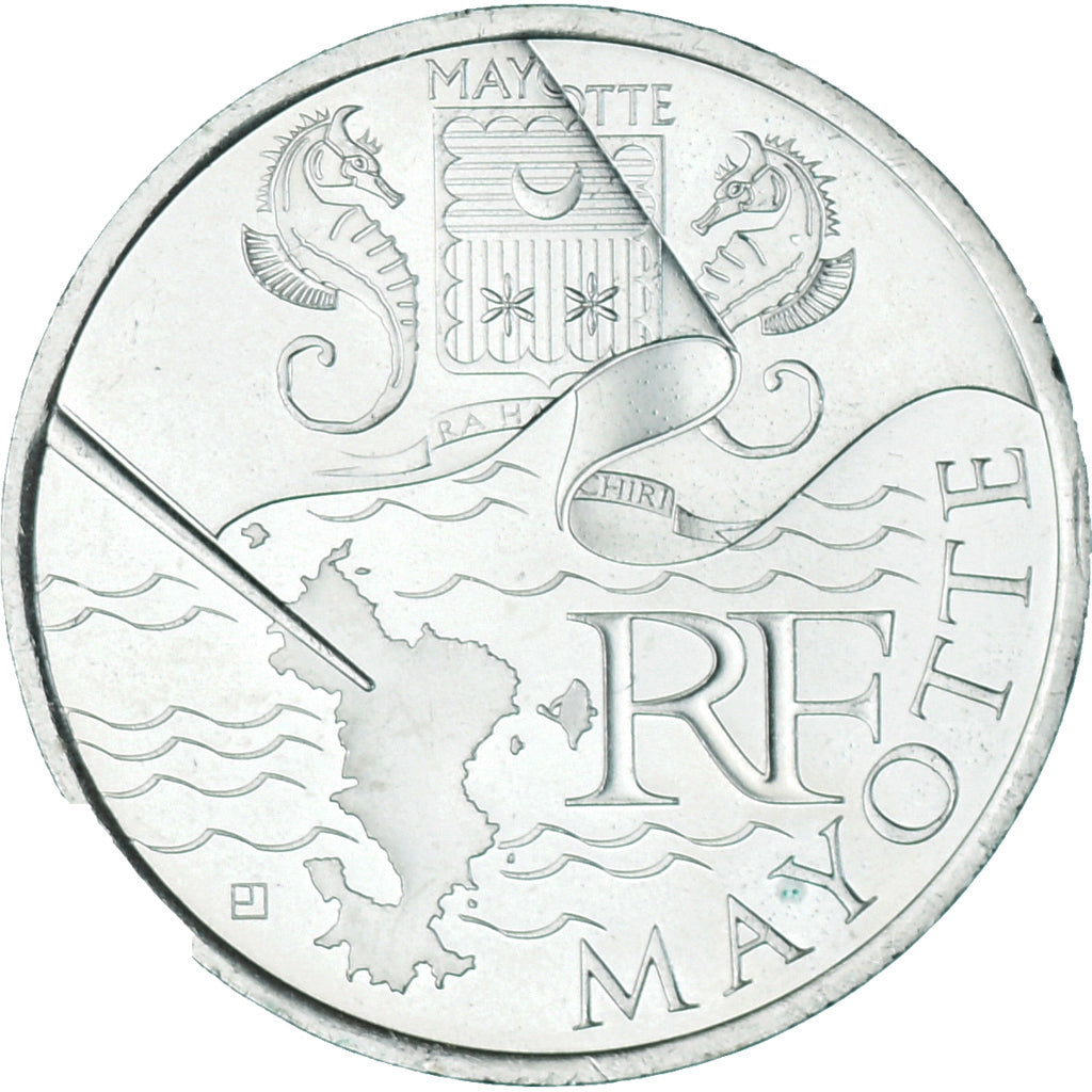Frankreich, 10 Euro, 2011, Mayotte, UNZ, Silber