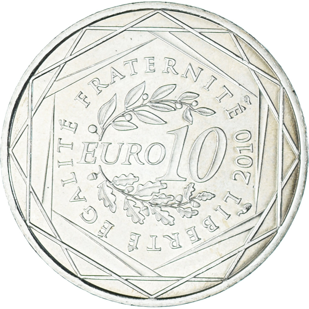 Francia, 10 Euro, 2010, Bretagne, SC+, Plata