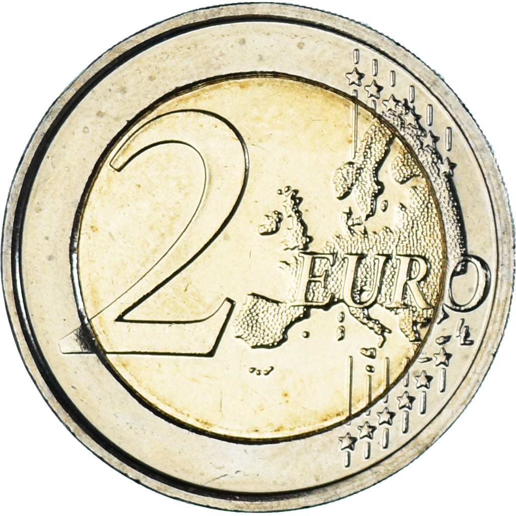Belgium, 2 Euro, 150 ans Croix Rouge, 2014, MS(65-70), Bi-Metallic