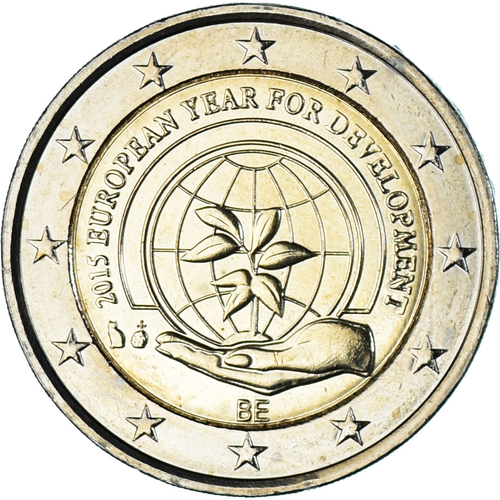 Belgium, 2 Euro, Année européenne du développement; 2015, MS(65-70), Bi-Metallic