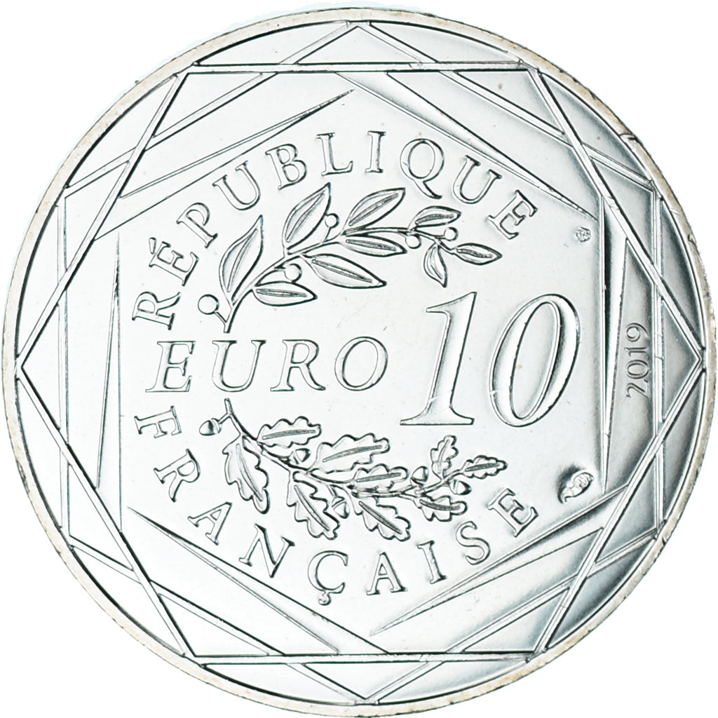 France, 10 Euro, Pièces d'Histoire, 2019, Tour Eiffel, MS(65-70), Silver