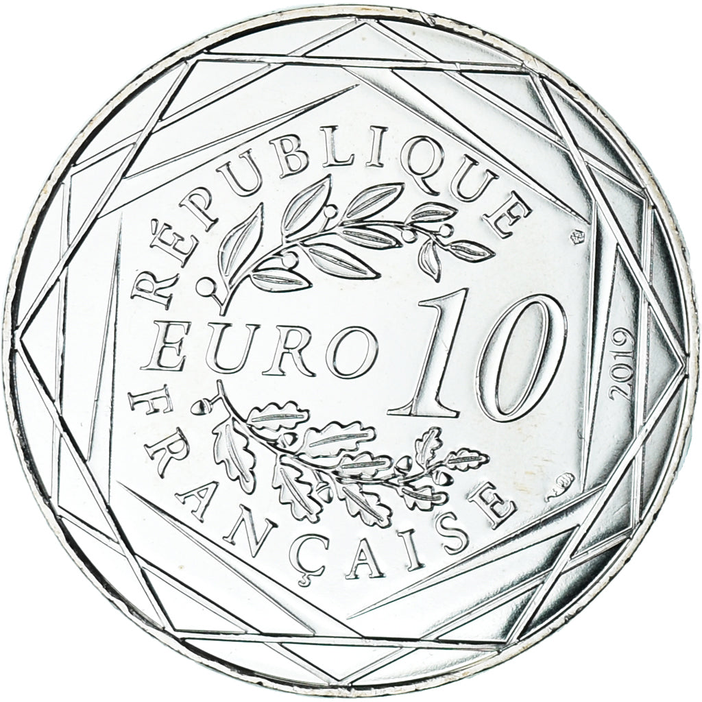 France, 10 Euro, Pièces d'Histoire, 2019, Charles de Gaulle, FDC, Argent