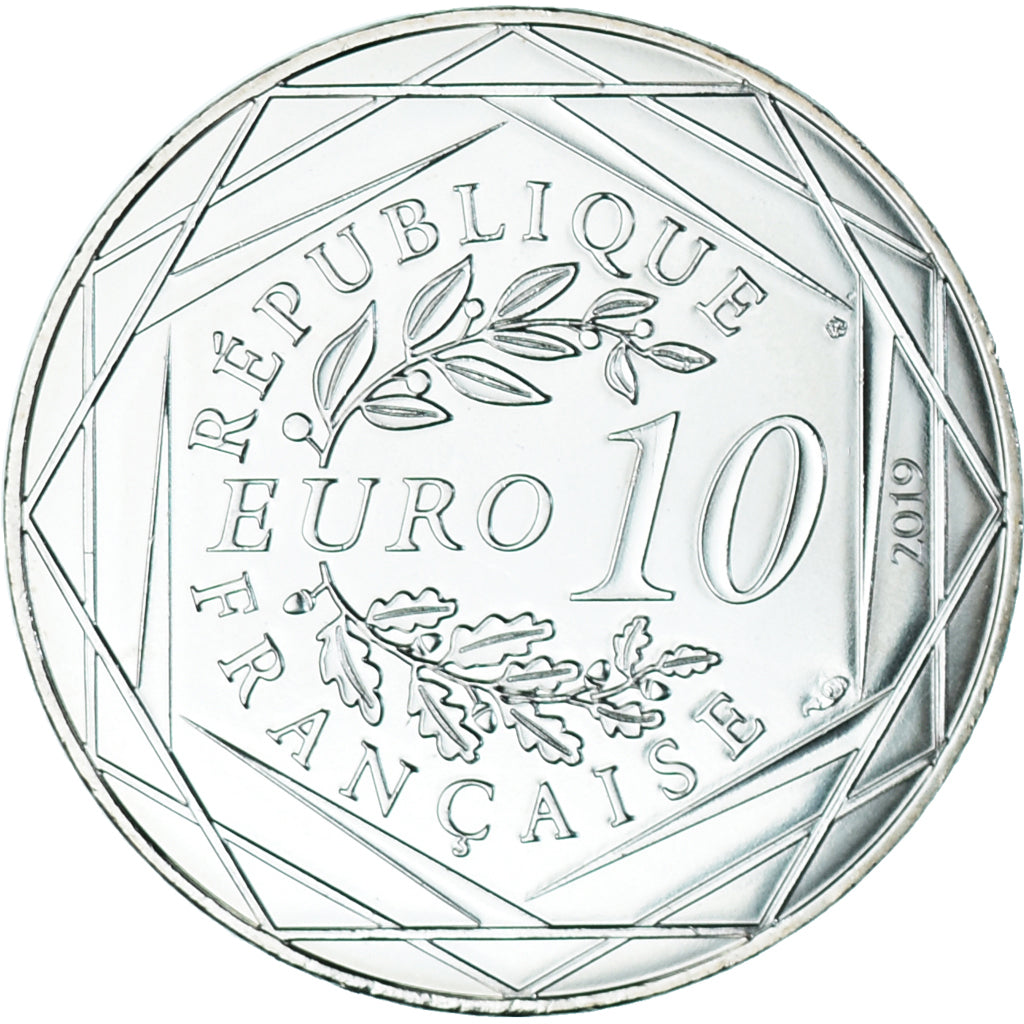 France, 10 Euro, Pièces d'Histoire, 2019, Léonard de Vinci, FDC, Argent