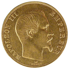 FRANCE, Napoléon III, 50 Francs, 1857, Paris, KM #785.1, EF(40-45), Gold, Gadour