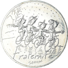 France, 10 Euro, 2014, Sempé, Fraternité, Hiver, MS(63), Silver