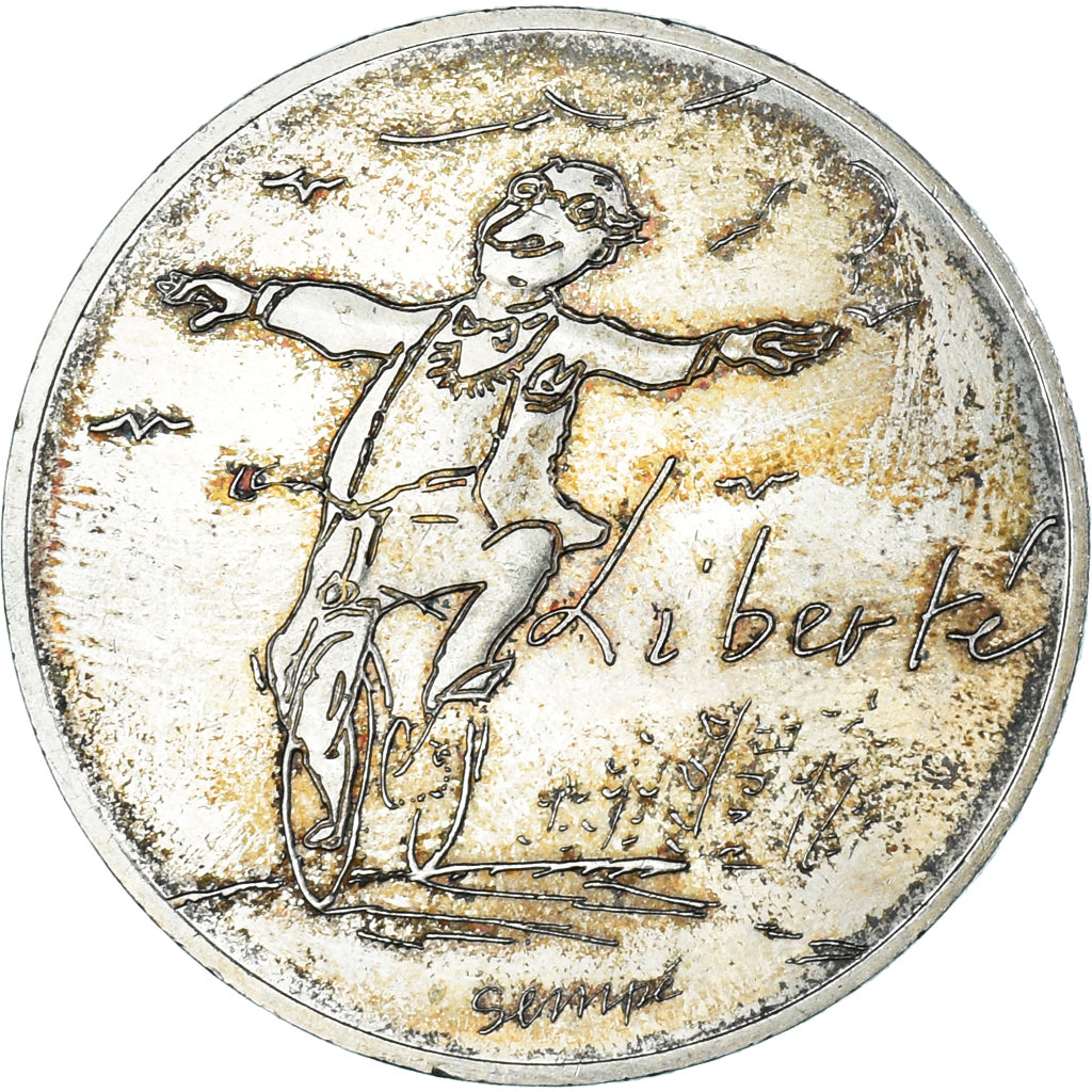 France, 10 Euro, 2014, Sempé Liberté Printemps, SUP, Argent