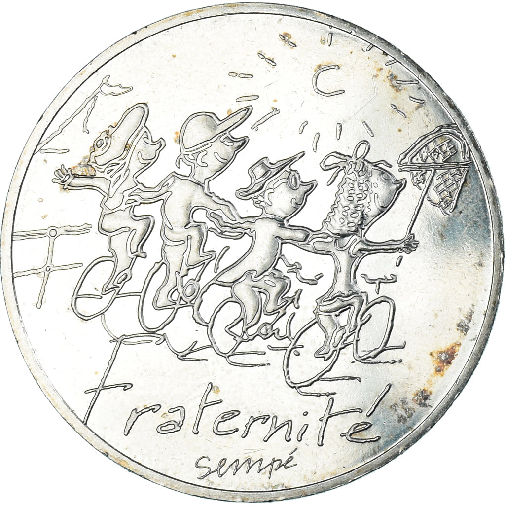 Francja, 10 Euro, Monnaie de Paris, Sempé - Été - Fraternité, 2014, MS(63)