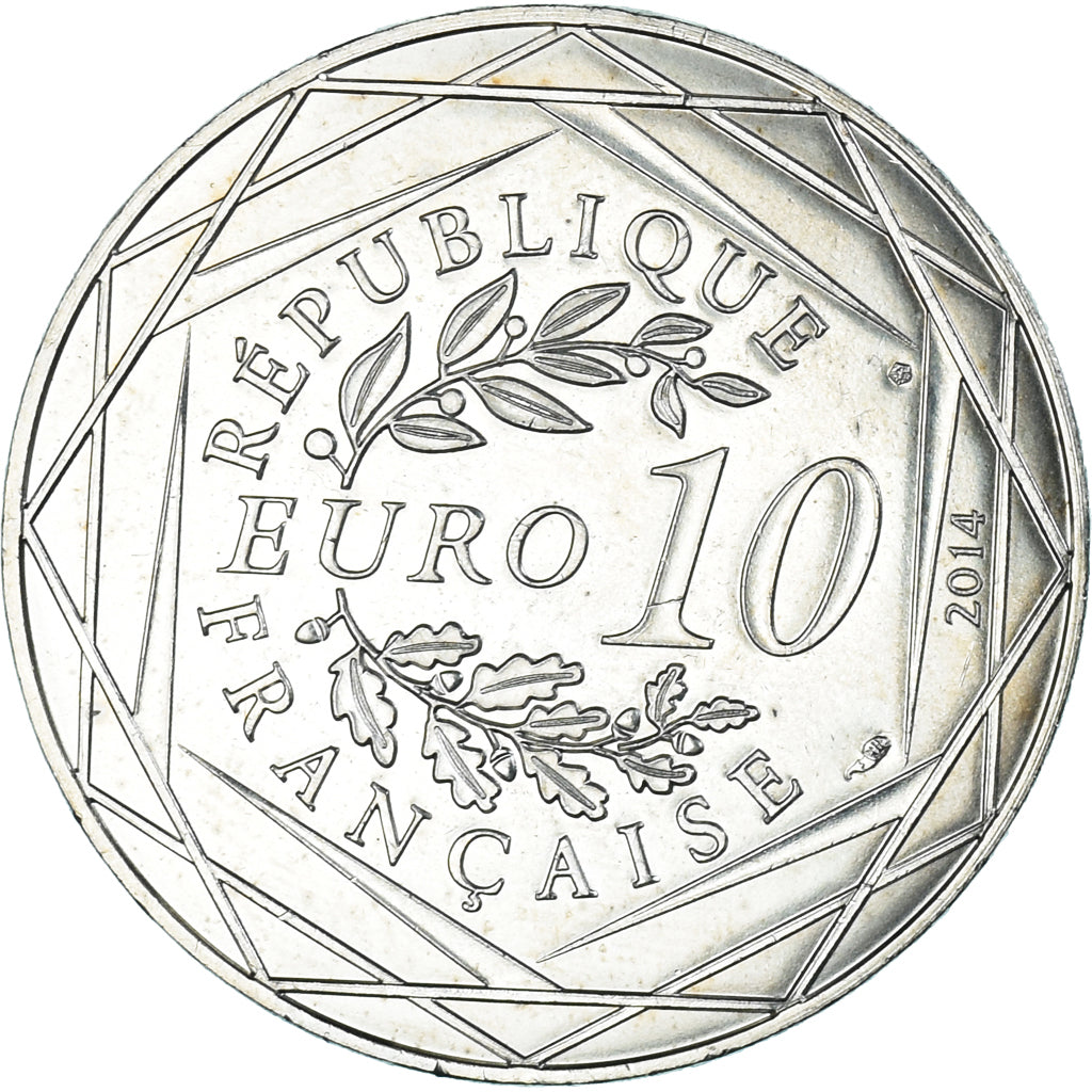 Francja, 10 Euro, Monnaie de Paris, Sempé - Été - Fraternité, 2014, MS(63)