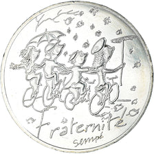 France, 10 Euro, 2014, Sempé Fraternité Automne, MS(63), Silver