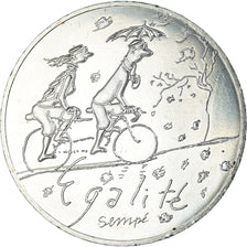 France, 10 Euro, 2014, Sempé Egalité Automne, MS(64), Silver