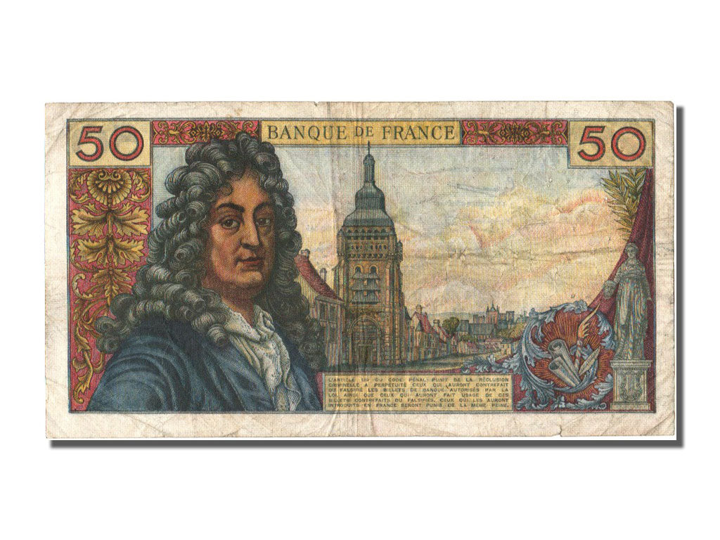 Francia, 50 Francs, 50 F 1962-1976 ''Racine'', 1965, KM:148a, 1965-03-04, MB+...