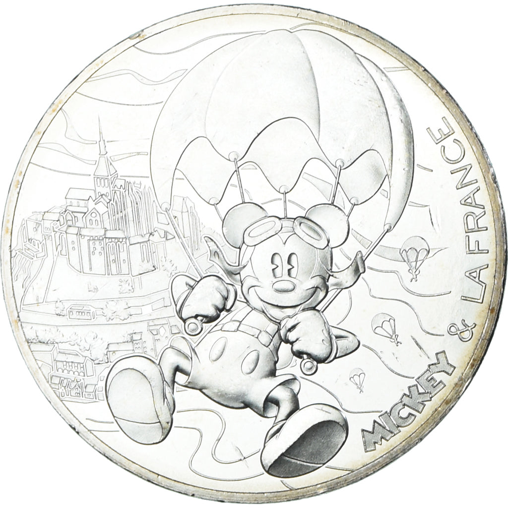 France, 10 Euro, 2018, Mickey  Libre comme l'air., MS(65-70), Silver